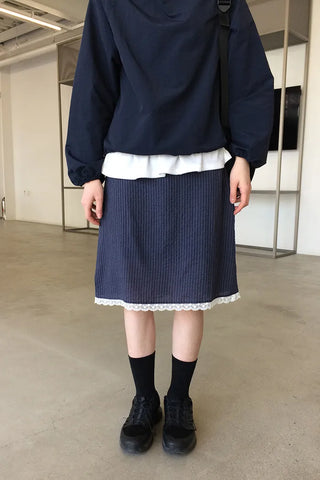 Striped lace skirt