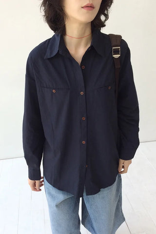 Oversized button-down shirt