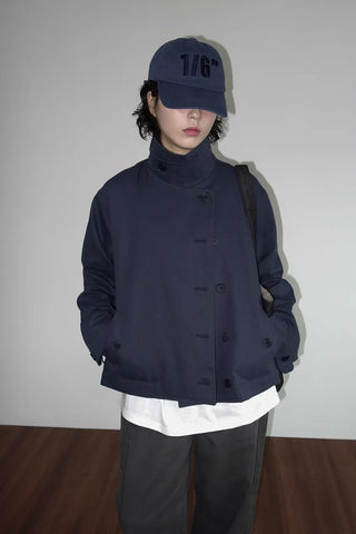 High-neck military jacket