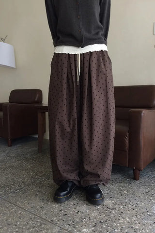 Polka Dot Balloon Wide Pants