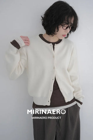 Basic Crew Neck Cardigan