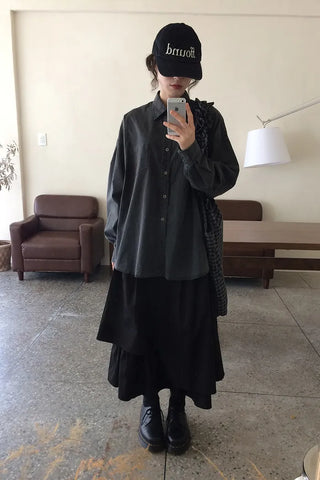 Asymmetrical flared skirt