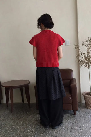 Dot Wrap Wide Pants Set
