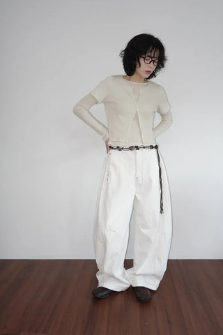 Layered long-sleeve T-shirt