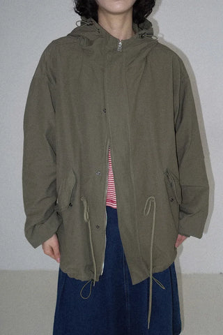 Hooded military blouson
