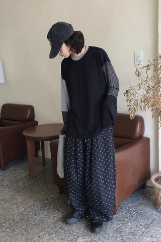 Polka Dot Balloon Wide Pants
