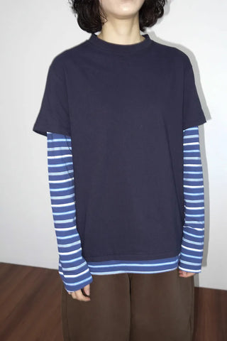 Layered striped T-shirt
