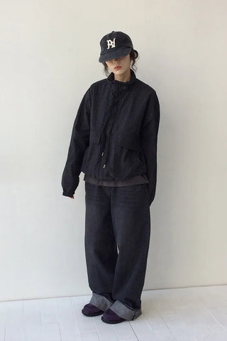 High-neck mountain parka