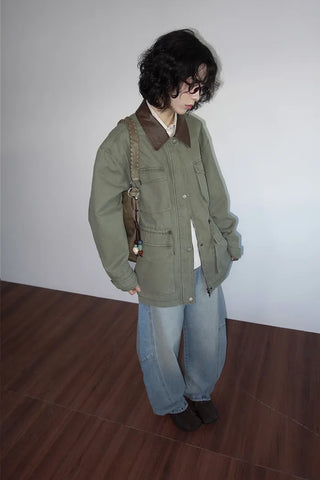 Half-length work military jacket