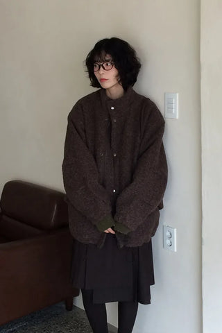 Quilted Boucle Oversized Blouson