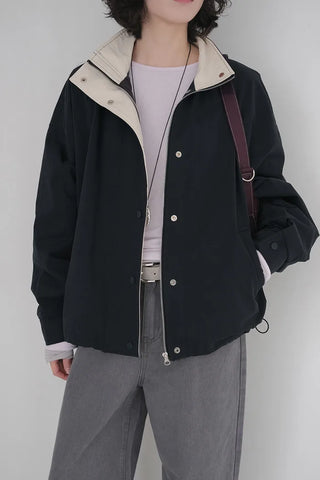 Two-tone oversized jacket