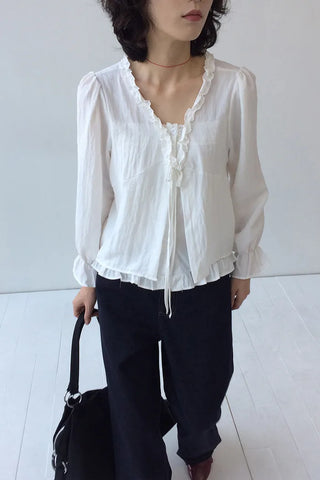 Frilled layered blouse