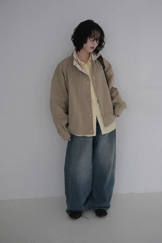 Two-tone oversized jacket