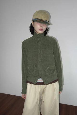 High-neck cardigan
