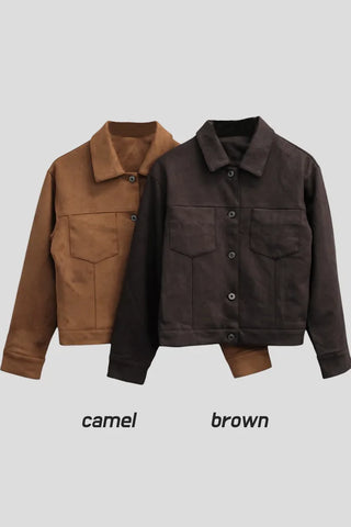Suede Collar Jacket