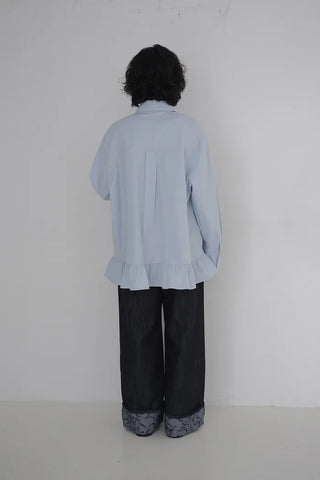 Oversized ruffle shirt