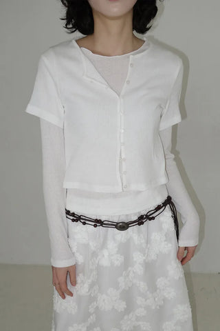 Layered long-sleeve T-shirt