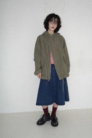Hooded military blouson