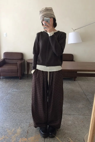 Polka Dot Balloon Wide Pants
