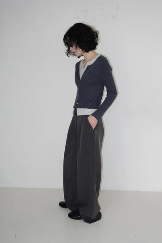 Two-tone layered style cardigan