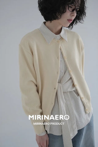 Basic Crew Neck Cardigan