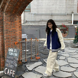 Two-tone knit jacket