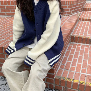 Two-tone knit jacket