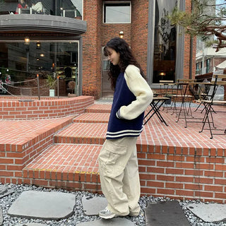 Two-tone knit jacket