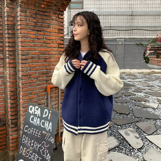 Two-tone knit jacket