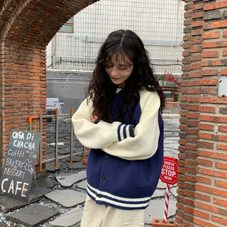 Two-tone knit jacket