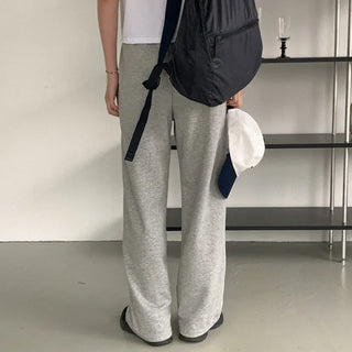 Cotton wide-leg elastic waist pants