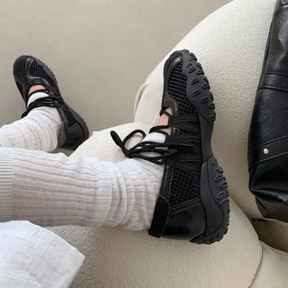 [2 colors] Mesh Mary Jane Airy Sneakers