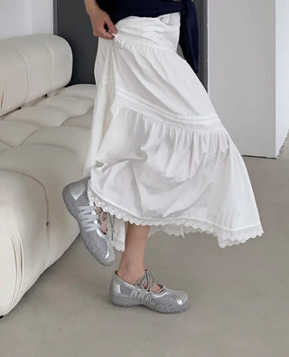 [2 colors] Mesh Mary Jane Airy Sneakers