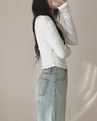 Round spandex T-shirt