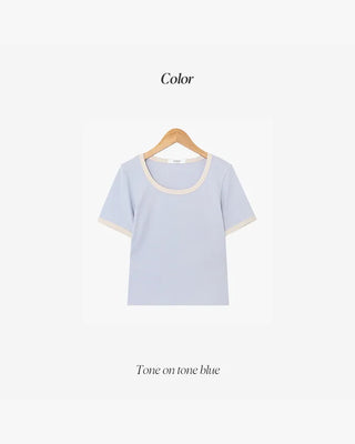 Lined T-shirt - 5 colors