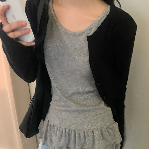 (4 colors) Spun Rib Cardigan