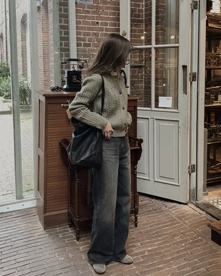 Button-point knit jacket