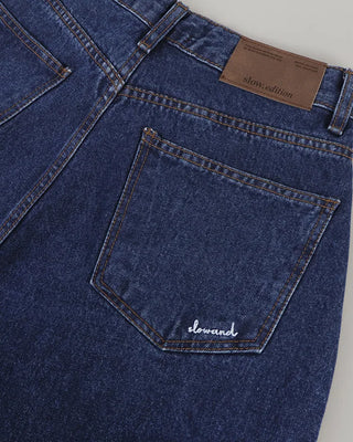 Real wide-leg denim pants