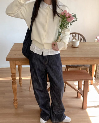 Ribbon collar blouse