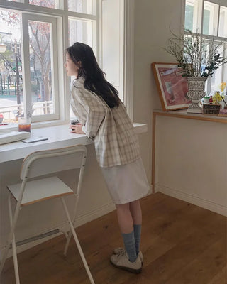 Loose check shirt
