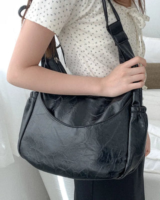 Leather 2-way shoulder bag