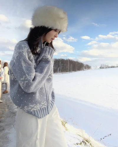Snow knit hoodie - 2 colors
