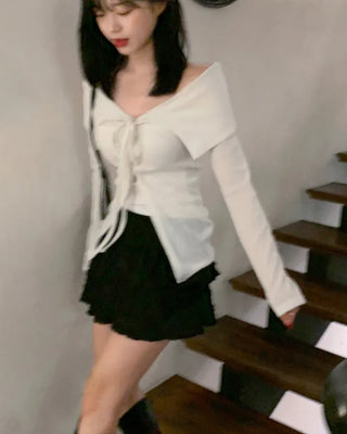 [3 colors] Frill Tiered Skirt