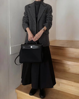 Pleated midi skirt