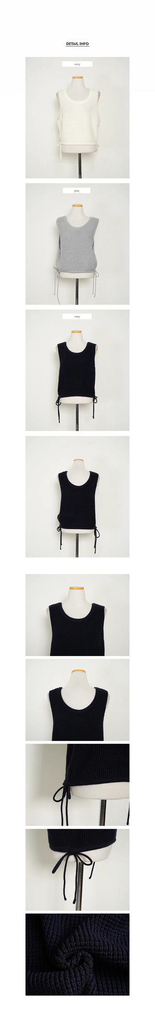 Layered Ribbon Knit Vest