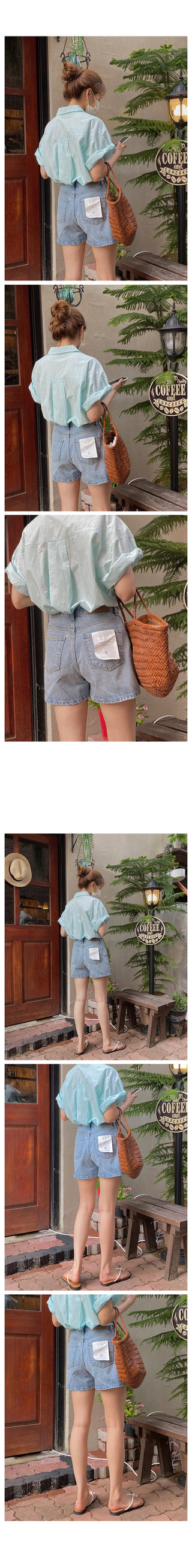 [MADE] semi crop boy fit short sleeved shirt 3color!