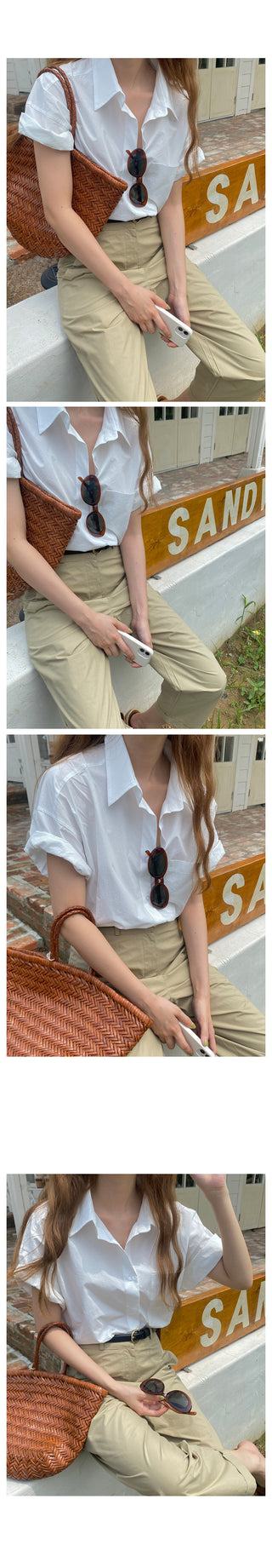[MADE] semi crop boy fit short sleeved shirt 3color!