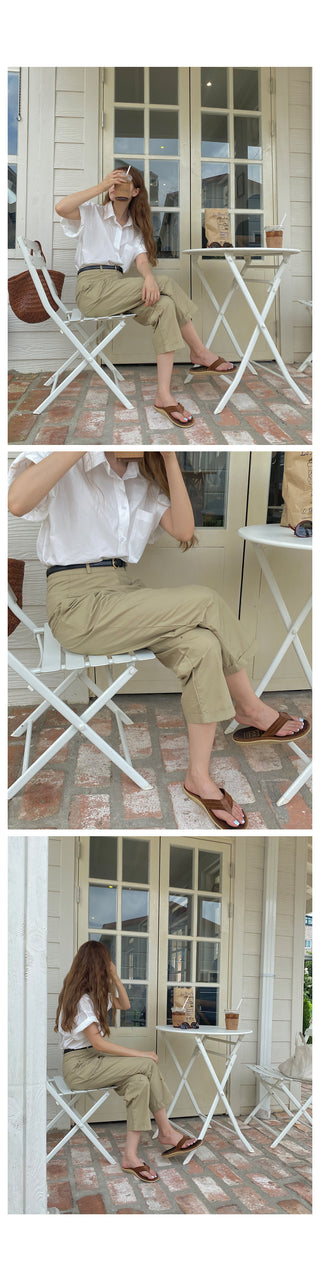 [MADE] semi crop boy fit short sleeved shirt 3color!