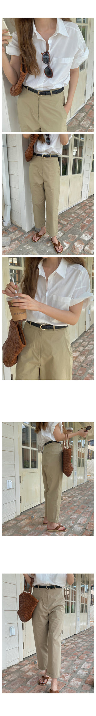 [MADE] semi crop boy fit short sleeved shirt 3color!