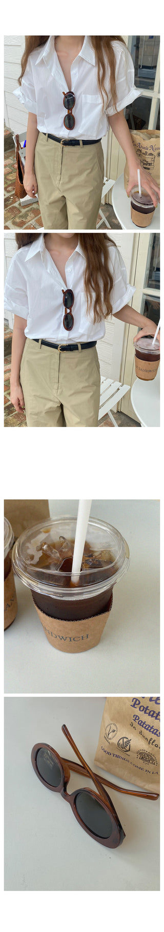 [MADE] semi crop boy fit short sleeved shirt 3color!